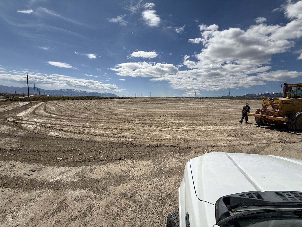 Large commercial pad graded and ready, Wasatch mountains