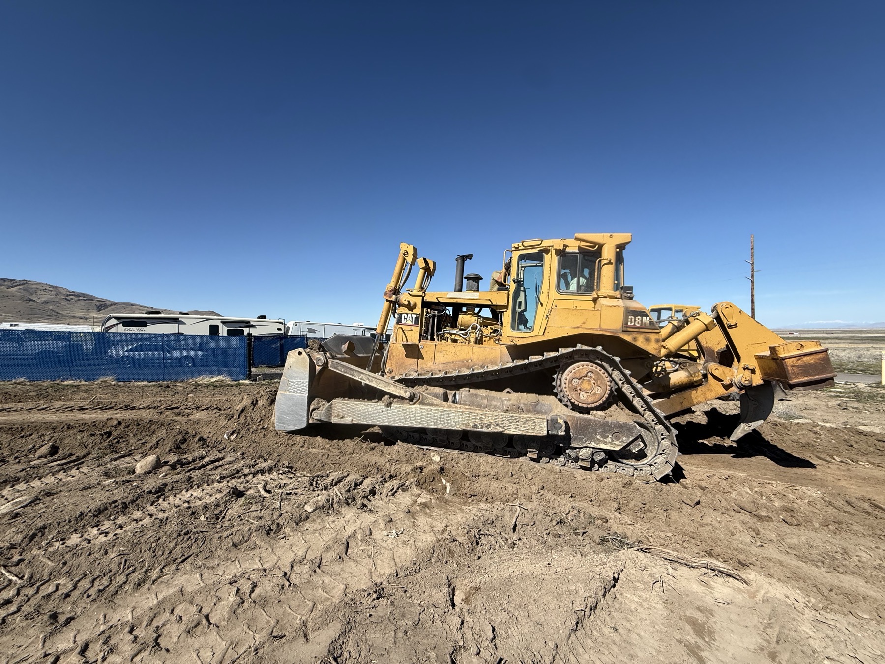Dozer working a commercial site