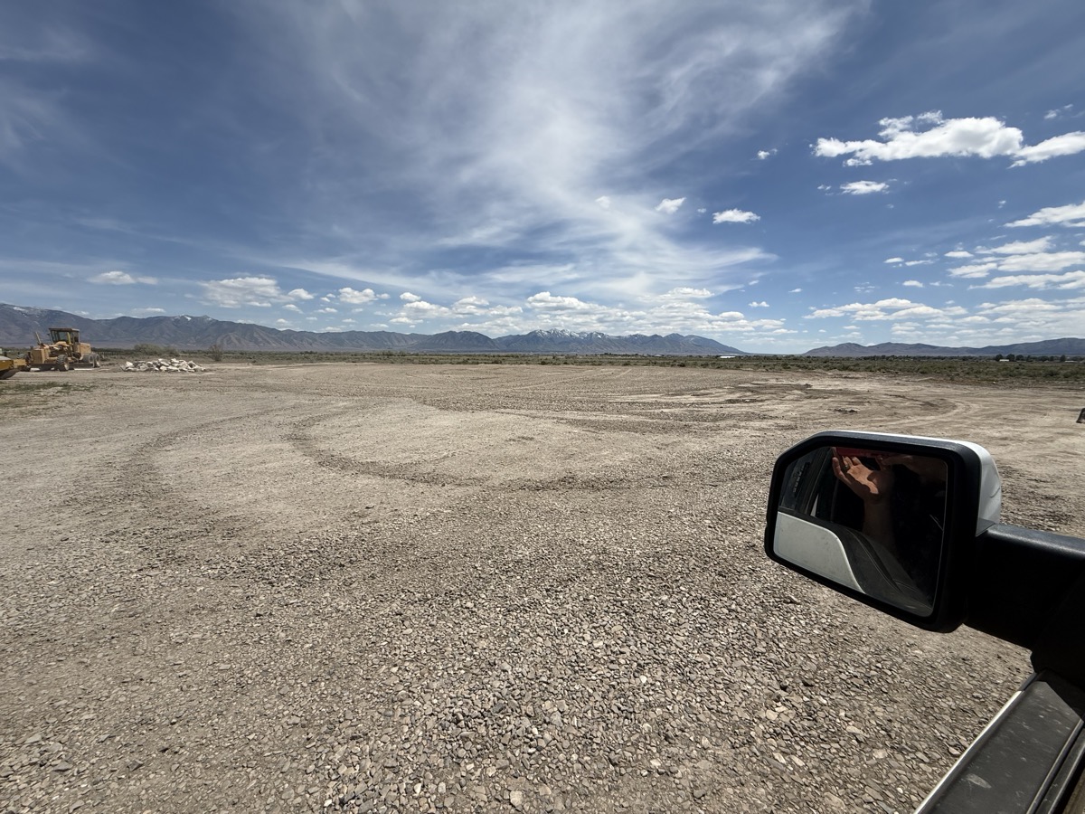 Commercial site cleared and graded with heavy equipment