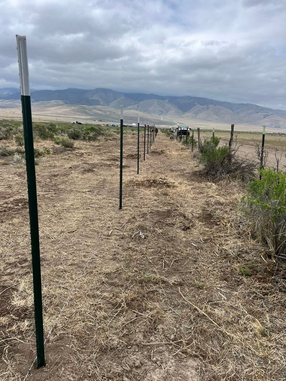 Completed fence line