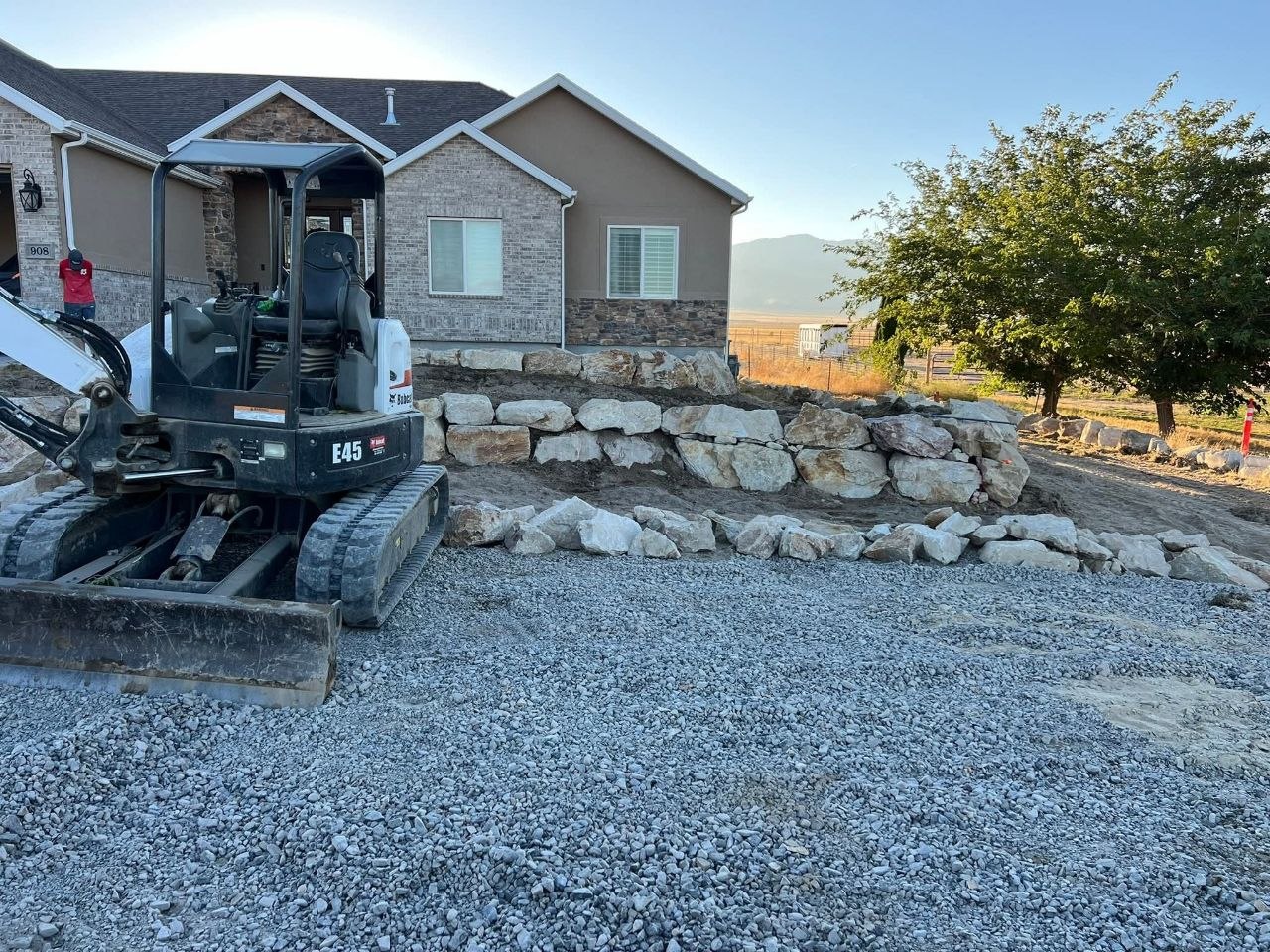 Clean finished residential landscape